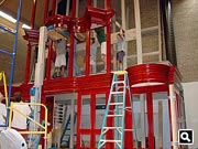 Upper impost being installed