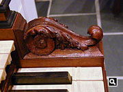 Keycheek carving